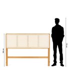 Cabeceira King Em Madeira Maciça E Palha Natural Viena Mel