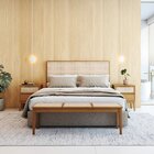 Cabeceira King Em Madeira Maciça E Palha Natural Viena Mel