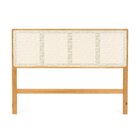Cabeceira King Em Madeira Maciça E Palha Natural Viena Mel