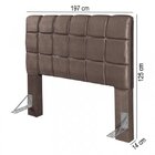 Cabeceira King Estofada 197cm Maily  Chocolate