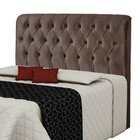Cabeceira King Estofada 198cm Grécia  Chocolate