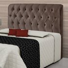 Cabeceira King Estofada 198cm Grécia  Chocolate