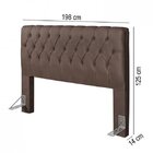 Cabeceira King Estofada 198cm Grécia  Chocolate