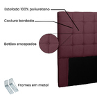 Cabeceira King Estofada Arsenal 195 Cm Veludo Marsala - Nexta