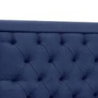 Cabeceira King Estofada Baronesa Nobuck Veludo Azul