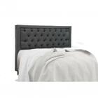 Cabeceira King Estofada Baronesa Suede Cinza Simbal