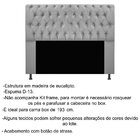 Cabeceira King Estofada Cama Box Lady 195 Cm Strass  Sintétic