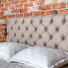 Cabeceira King Estofada Capitonê Linho Bege 195 X 120 Rbl