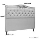 Cabeceira King Estofada Com Capitône E Tachas 195 Cm Belize R