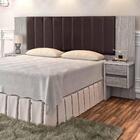 Cabeceira King Estofada Com Mesa De Apoio Tokyo Flex Ártico E