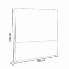 Cabeceira King Estofada Com Strass Londres 195 Cm Branco/preto