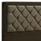 Cabeceira King Estofada Com Strass Londres 195 Cm Chocolate/c
