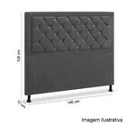 Cabeceira King Estofada Com Strass Londres 195 Cm Veludo Choc