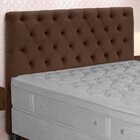 Cabeceira King Estofada Embaixatriz  Marrom Chocolate