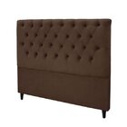 Cabeceira King Estofada Embaixatriz  Marrom Chocolate