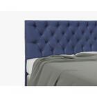 Cabeceira King Estofada Embaixatriz Nobuck Veludo Azul