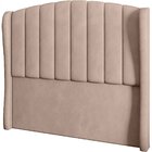 Cabeceira King Estofada Grey 195 Cm Para Cama Box Veludo Bege