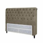 Cabeceira King Estofada Imperatriz  Marrom Taupe