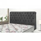 Cabeceira King Estofada Imperatriz Cinza Simbal