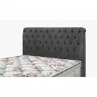 Cabeceira King Estofada Imperatriz Cinza Simbal