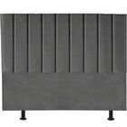 Cabeceira King Estofada Para Cama Box Carla 195 Cm Suede Cinz