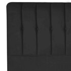 Cabeceira King Estofada Para Cama Box Kiara 195 Cm Suede Preto