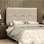 Cabeceira King Estofada Suede Vênus  Bege