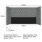 Cabeceira King Everest P02 195 Cm Para Cama Box Corano - Doce