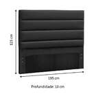 Cabeceira King Greta Preto