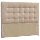Cabeceira King Kuka Suede Amassado Bege