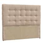 Cabeceira King Kuka Suede Amassado Bege
