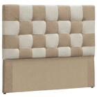 Cabeceira King Kuka Suede Amassado Bege