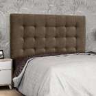 Cabeceira King Kuka Suede Amassado Chocolate