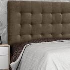 Cabeceira King Kuka Suede Amassado Chocolate