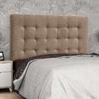Cabeceira King Kuka Suede Amassado Marrom