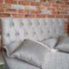 Cabeceira King Luna Suede Liso Bege 195 X 120 Rbl