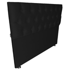 Cabeceira King Luna Suede Liso Preto 195 X 120 Rbl
