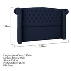 Cabeceira King Lyon P04 195 Cm Suede - Amarena Móveis - Azul