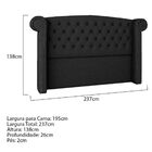 Cabeceira King Lyon P04 195 Cm Suede - Amarena Móveis - Preto