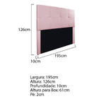 Cabeceira King Marseille P02 195 Cm Corano - Doce Sonho Móvei
