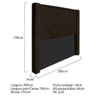 Cabeceira King Minsk P02 195 Cm Para Cama Box Corano - Doce S