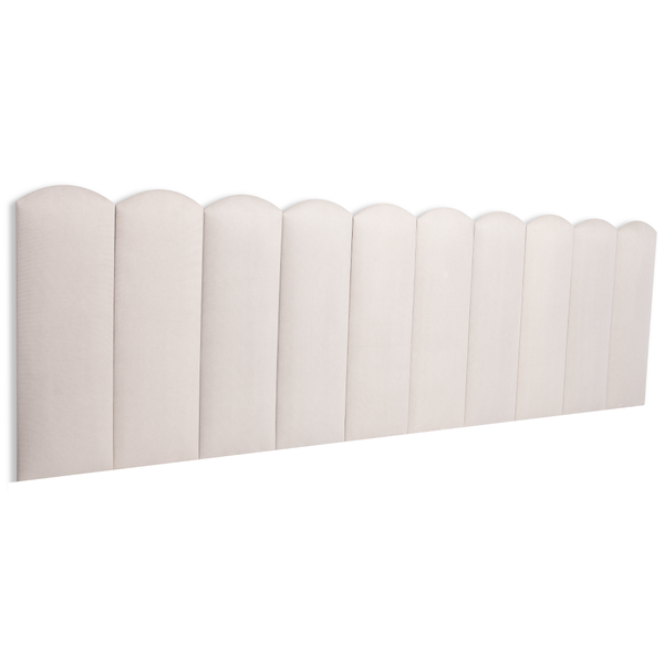 Cabeceira King Modulada Nuvem Cama Box Suede Creme