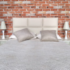 Cabeceira King Módulos Com Pés Módena H6 Corino Bege 195 X 12