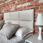 Cabeceira King Módulos Com Pés Módena H6 Corino Bege 195 X 12