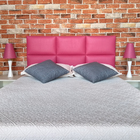 Cabeceira King Módulos Com Pés Módena H6 Corino Rosa  195 X 1