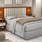 Cabeceira King Onix 1.60 Ripado Cinamomo/off White - Vitamov