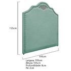 Cabeceira King Orlando P02 195 Cm Para Cama Box Linho - Amare