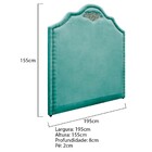 Cabeceira King Orlando P02 195 Cm Para Cama Box Suede - Doce