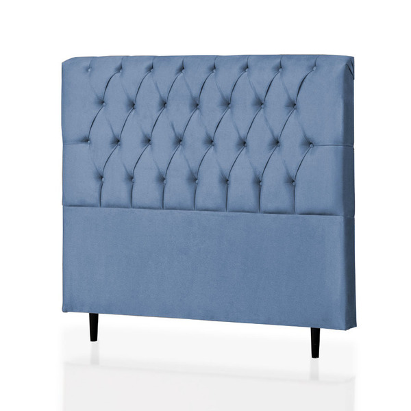 Cabeceira King Paris 195 Cm Suede Azul Turquesa- D A Decor