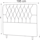 Cabeceira King Paris 195 Cm Suede Marfim - D A Decor